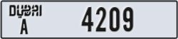 dubai - code - A - number -4209