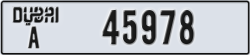 dubai - code - A - number -45978