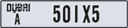dubai - code - A - number -501X5