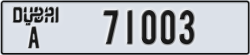 dubai - code - A - number -71003