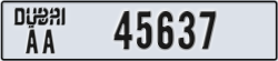 dubai - code - AA - number -45637