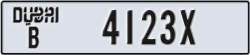 dubai - code - B - number -4123X