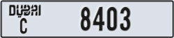 dubai - code - C - number -8403