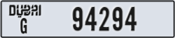 dubai - code - G - number -94294