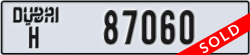 dubai - code - H - number -87060