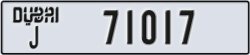 dubai - code - J - number -71017