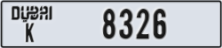 dubai - code - K - number -8326