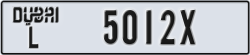 dubai - code - L - number -5012X