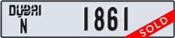 dubai - code - N - number -1861