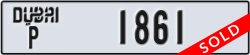 dubai - code - P - number -1861
