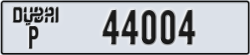 dubai - code - P - number -44004