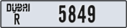dubai - code - R - number -5849