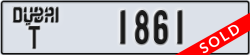 dubai - code - T - number -1861