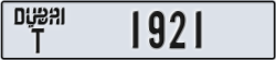 dubai - code - T - number -1921
