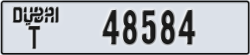 dubai - code - T - number -48584