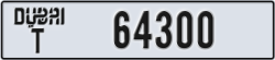 dubai - code - T - number -64300