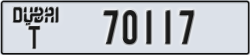 dubai - code - T - number -70117