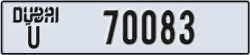 dubai - code - U - number -70083