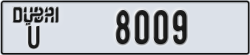dubai - code - U - number -8009