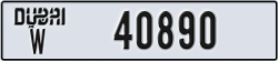 dubai - code - W - number -40890
