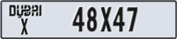 dubai - code - X - number -48X47