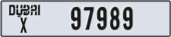 dubai - code - X - number -97989
